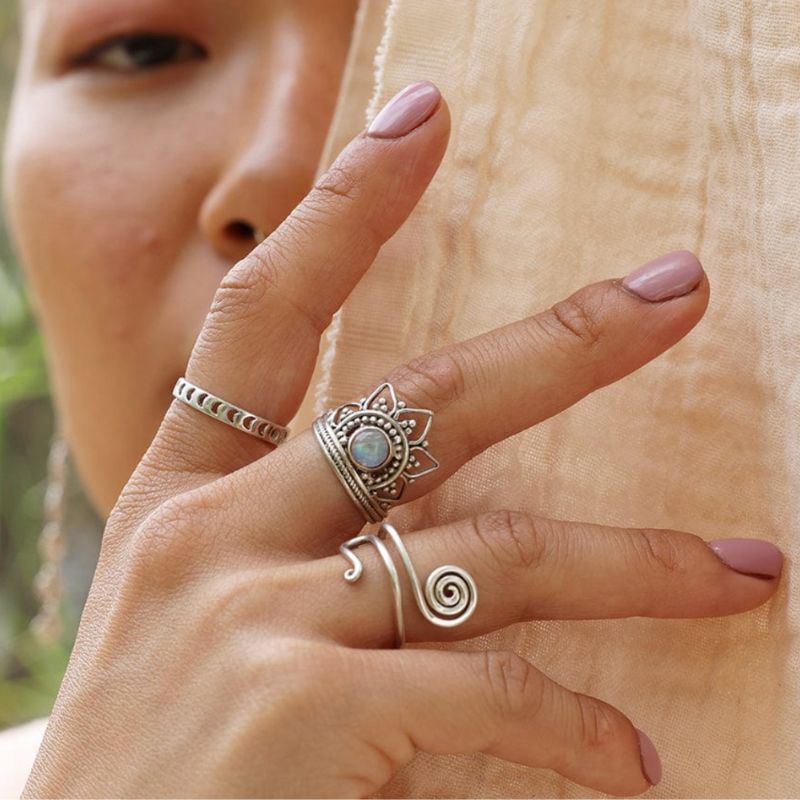intuitive Aryia Kraft Shop für Ring | JS mit Boho – Eleganz Ring – Mondstein