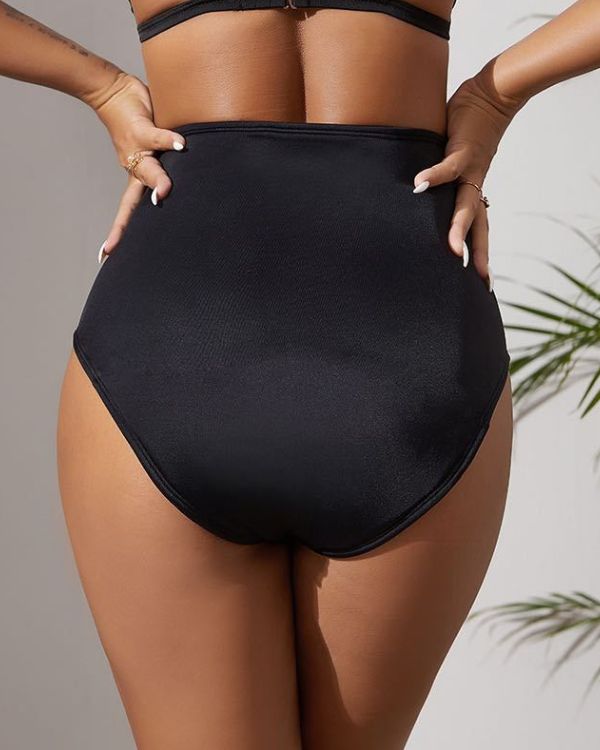 schwarze High-Waist Shapewear Shorts Panties