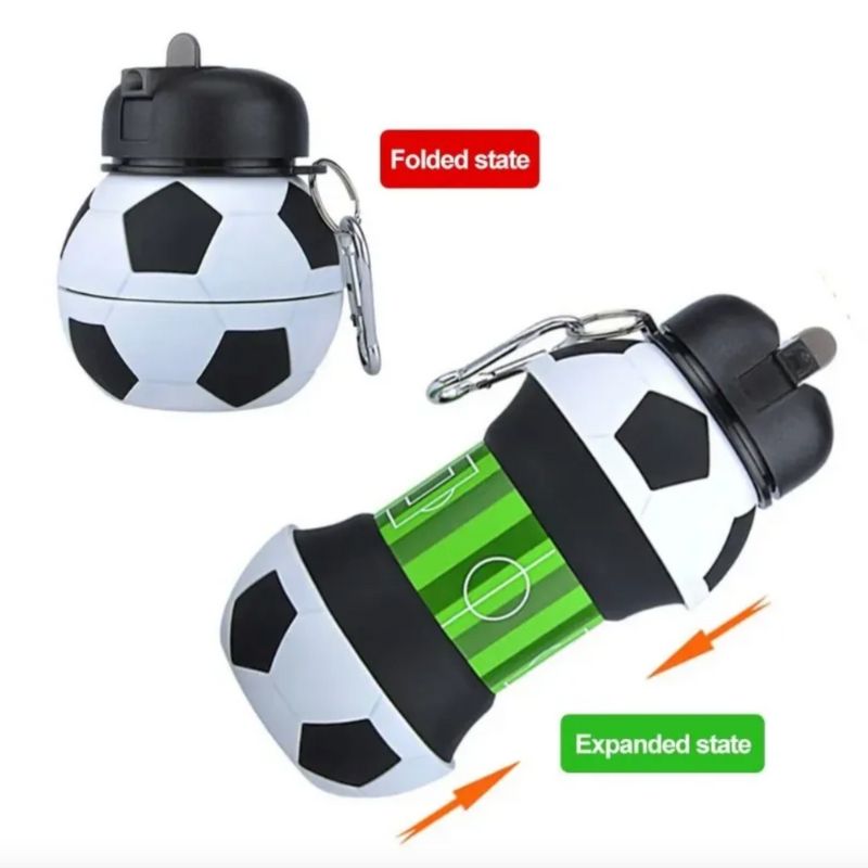 Super coole Kinder Fussball Trinkflasche mit Zusammen Faltbarem Design 